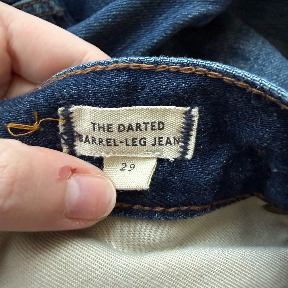 Madewell The Darted Barrel-Leg Jean: Softdrape Edition size 29 - Picture 5 of 5